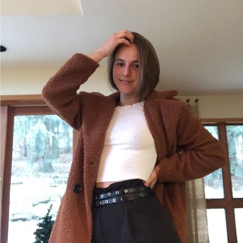 Women's Brown Teddy Coat